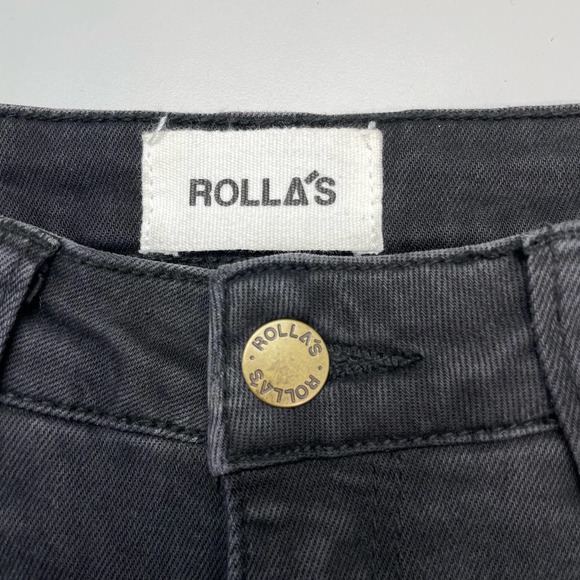 ROLLA'S Eastcoast Ankle High Rise Super Skinny Jean Sz 25 Washed Black - Picture 5 of 9